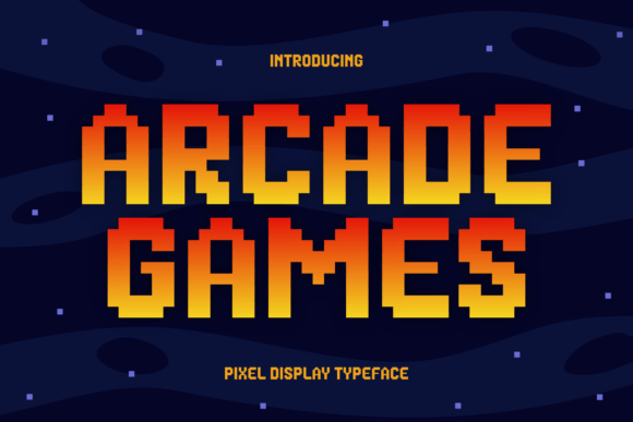 Arcade Games: A Playful Pixel Display Font for Branding