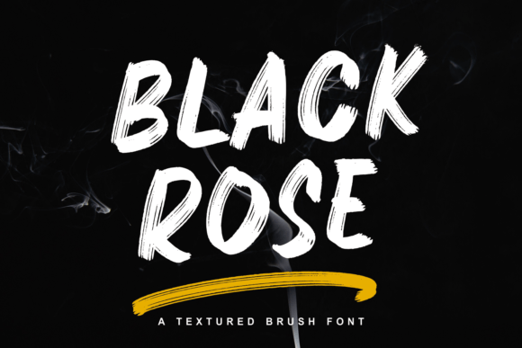Blackrose: A Bold, Textured Brush Font for Handmade Labels & Printables