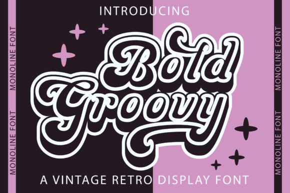 Bold Groovy Monoline: A Vintage Display Font for Digital Branding