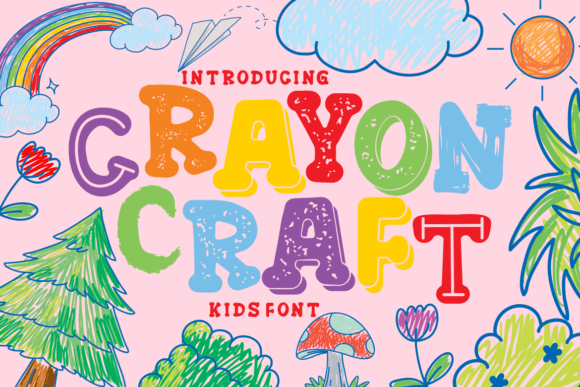 Crayon Craft: A Playful Display Font for Editorial Charm