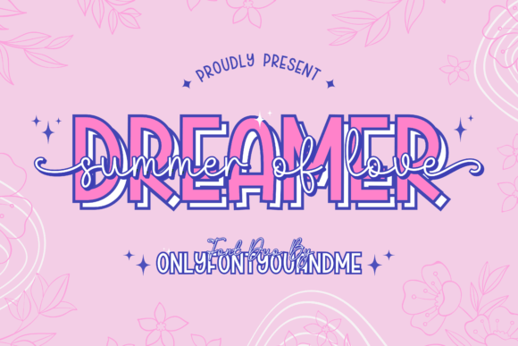 Dreamer Summer of Love: A Handwritten Display Font for Editorial Warmth