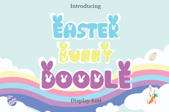 Easter Bunny Doodle: A Playful Display Font for Seasonal Campaigns