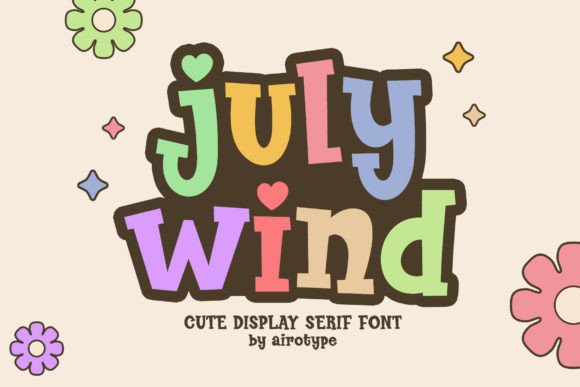 July Wind: A Playful Display Font for Warm, Approachable Branding