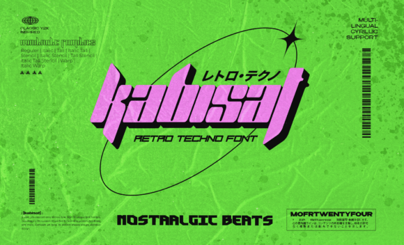 Kabisat: A Retro Techno Display Font for Editorial Impact