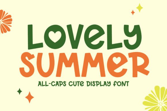 Lovely Summer Font: Playful, Bold & Perfect for Handmade Labels & Printables