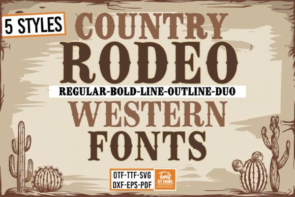 Rodeo Bundle: A Western Display Font That Builds Brand Character