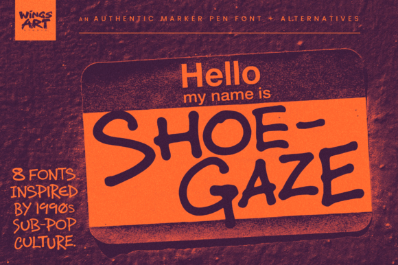 Shoegaze: A Handwritten Display Font with 90s Soul