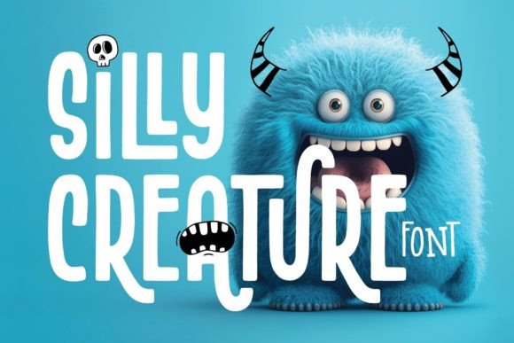 Silly Creature Font: Playful Display Type for Campaign Graphics