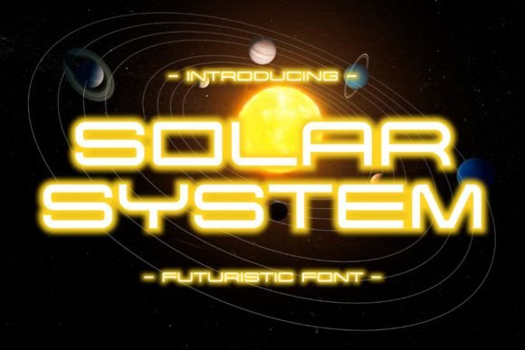 Solar System: A Futuristic Display Font for Digital Branding