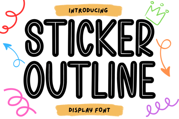 Sticker Outline: A Playful Display Font for Real Branding Work
