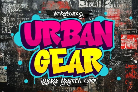 Urban Gear: A Bold Display Font for Digital Brand Impact