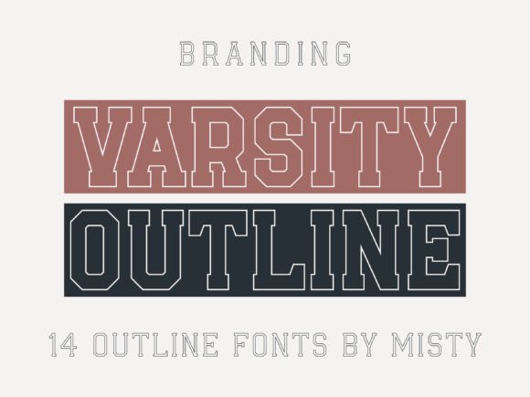 Varsity Outline Font: Playful, Bold & Perfect for Crafters