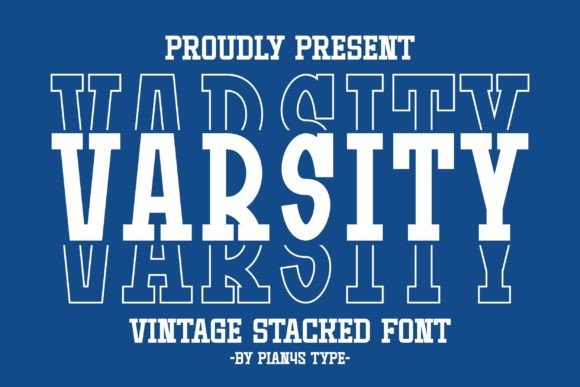 Varsity Stacked: A Bold, Vintage Display Font That Elevates Real Small Business Branding